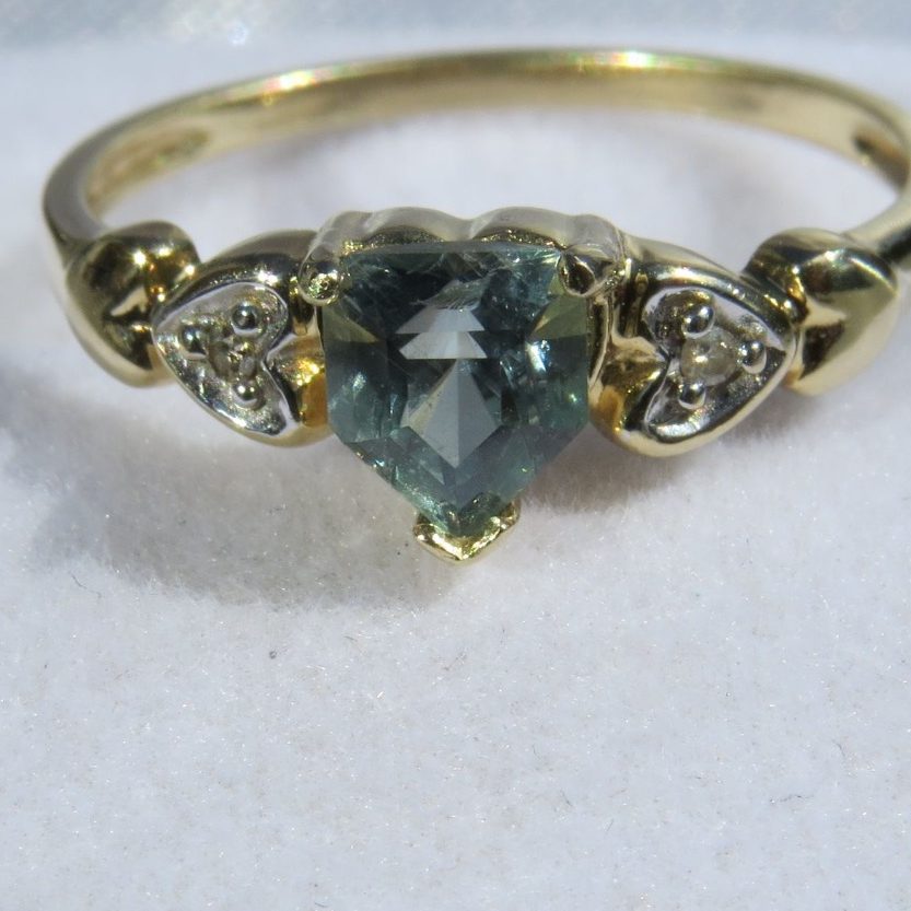 Unheated Sapphire 14k Gold Ring sz GIA Certified Natural Solid no-treatment blue color Montana Sapphire Unheated Untreated Custom 