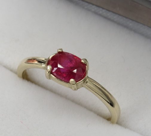 Unheated Ruby 1.96 ct Ruby Sapphire 14k Gold Ring sz 6.5 GIA Certified Natural 14k Solid no-treatment