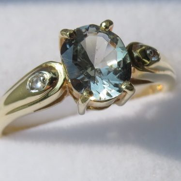Unheated Sapphire 14k Gold Ring sz GIA Certified Natural Solid no-treatment blue color Montana Sapphire Unheated Untreated Custom 